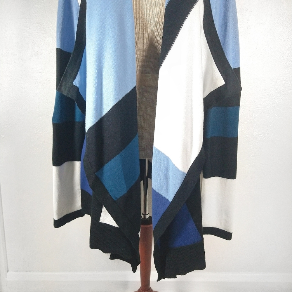 Grace Elements - Colorblock Waterfall Cardigan - image 3